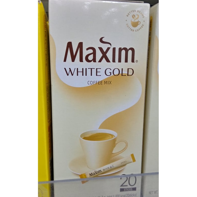 CÀ PHÊ MAXIM WHITE GOLD MIX HÀN QUỐC HỘP 20 GÓI