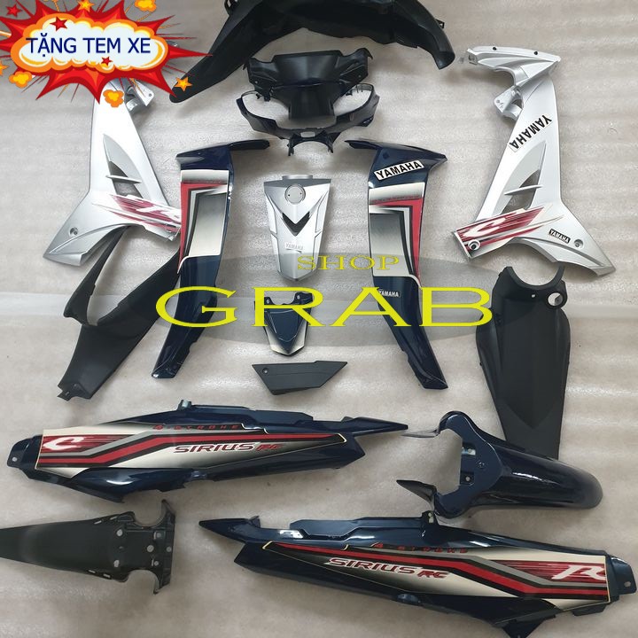 Bộ nhưa Màu Xanh Nhớt cho xe SIRIUS đời 2005 đến 2018 - Dàn áo xe máy Sirius - SPG-DGsi-xanhnhớt