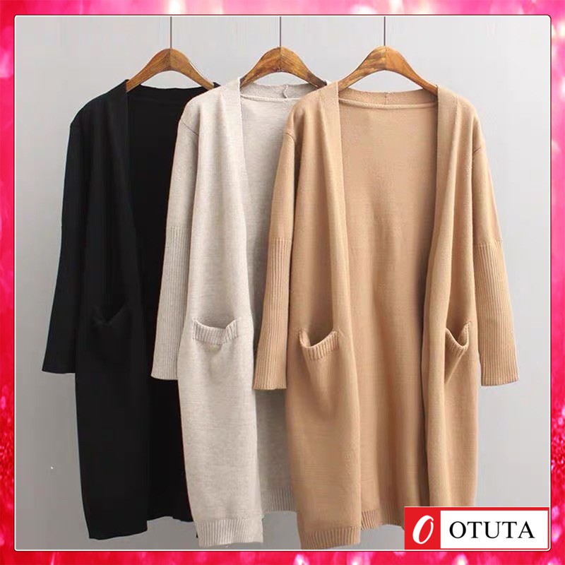 Áo cadigan len dáng dài siêu ấm, siêu thời trang -OTUTA