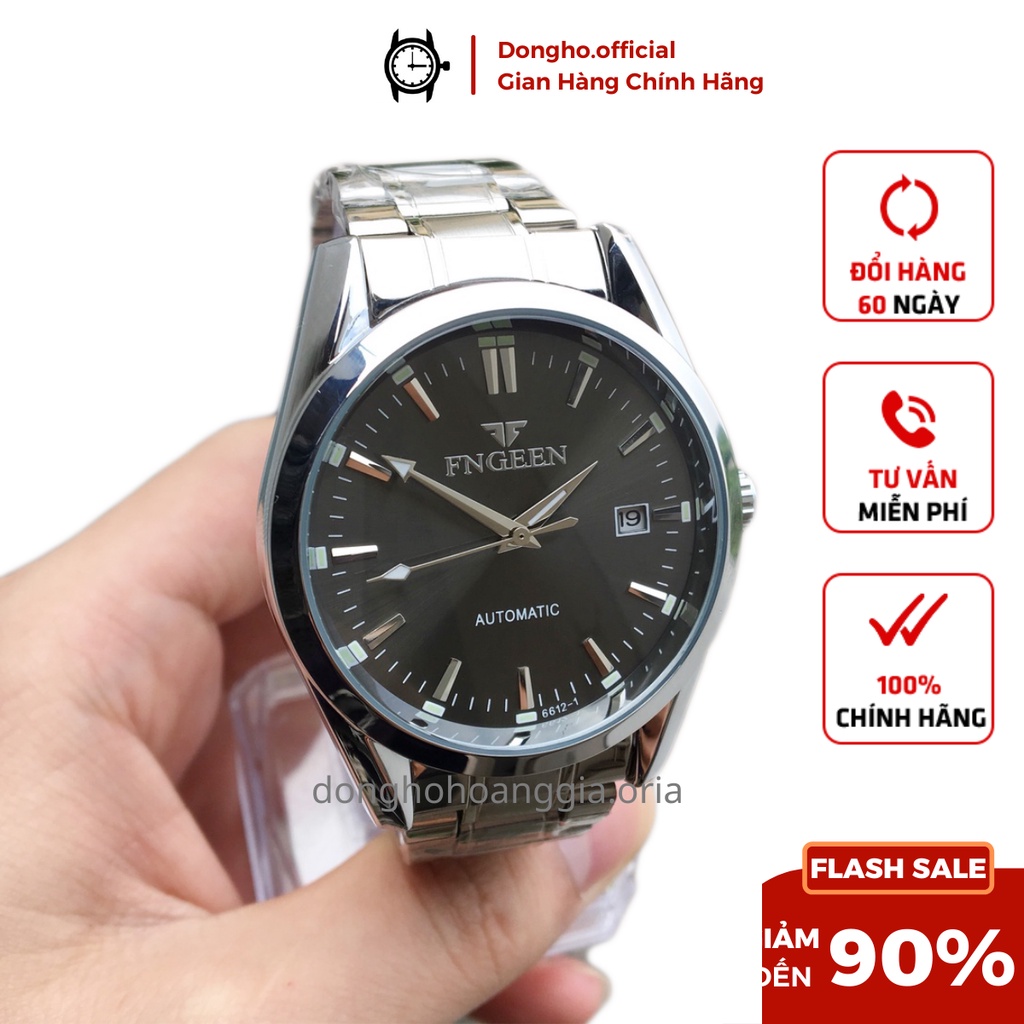 Đồng Hồ Nam FNGEEN Đồng Hồ Cơ Automatic, cơ tự động dây thép không gỉ, đẹp chính hãng Donghohoanggia -6612