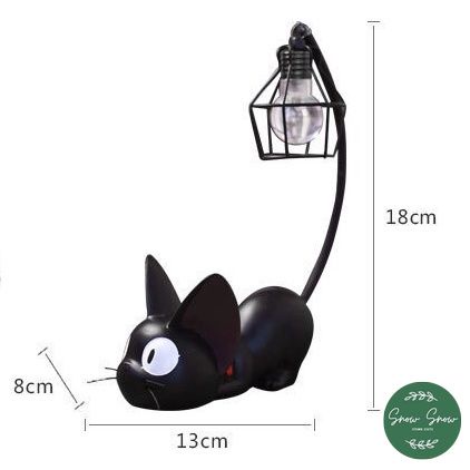 Đèn để bàn trang trí - Đèn led hình Mèo đen Gigi Cat cực chất ánh sáng xanh độc lạ thiết kế nhỏ gọn tiện lợi