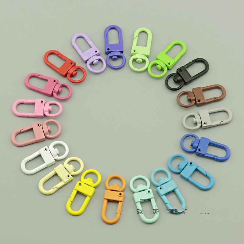 Set 20 Khóa Kim Loại Màu Sắc Kẹo Ngọt Dùng Để Làm Móc Khóa Diy
