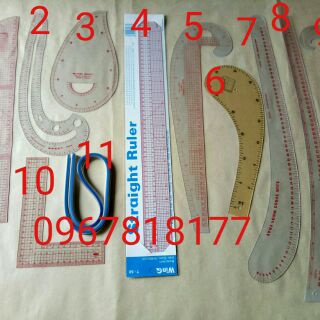 Bộ  Thước  vẽ  trong thiết  kế  thời  trang 450k