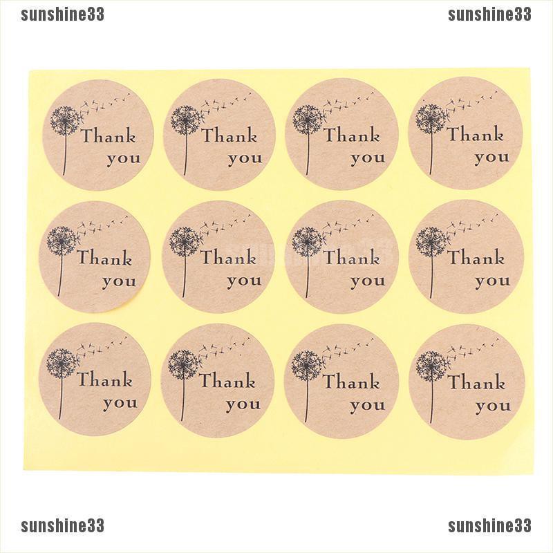 Set 120 sticker Niêm Phong Bao Bì In Chữ thank you