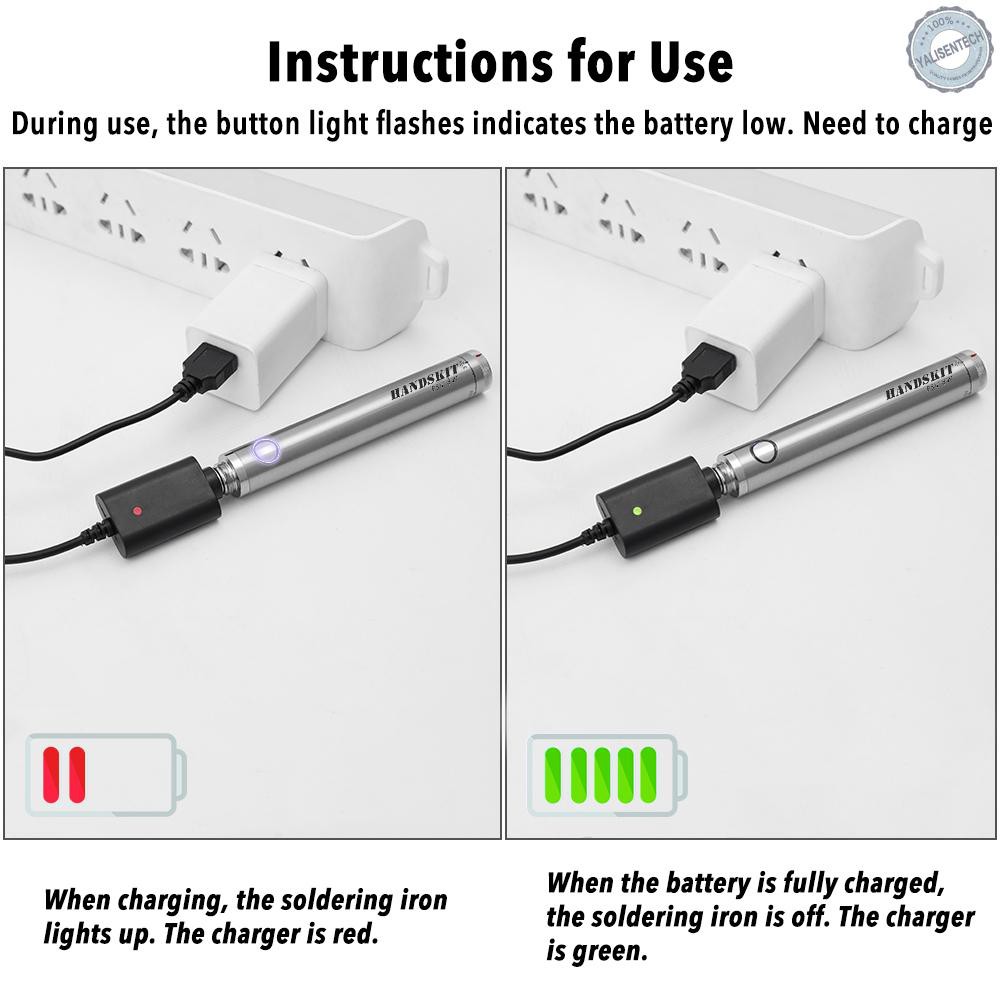 (Hàng Mới Về) Bộ Mỏ Hàn Mini Không Dây Sử Dụng Pin Sạc Qua Cổng Usb