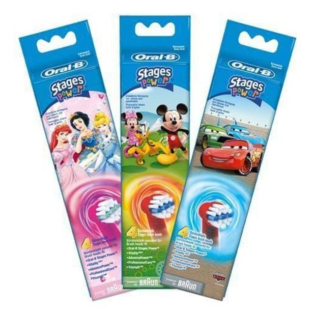 Vỉ 2 đầu bàn chải điện trẻ em Braun Oral B Disney (Từ 5 tuổi trở lên)