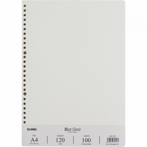 Ruột sổ Còng Dot Grid A4 - 100 tờ; MS: 557