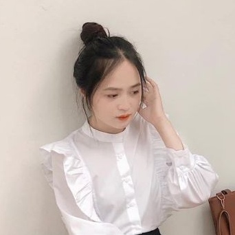 Áo sơ mi bèo croptop cổ trụ ((U.Ng) chất vải kate