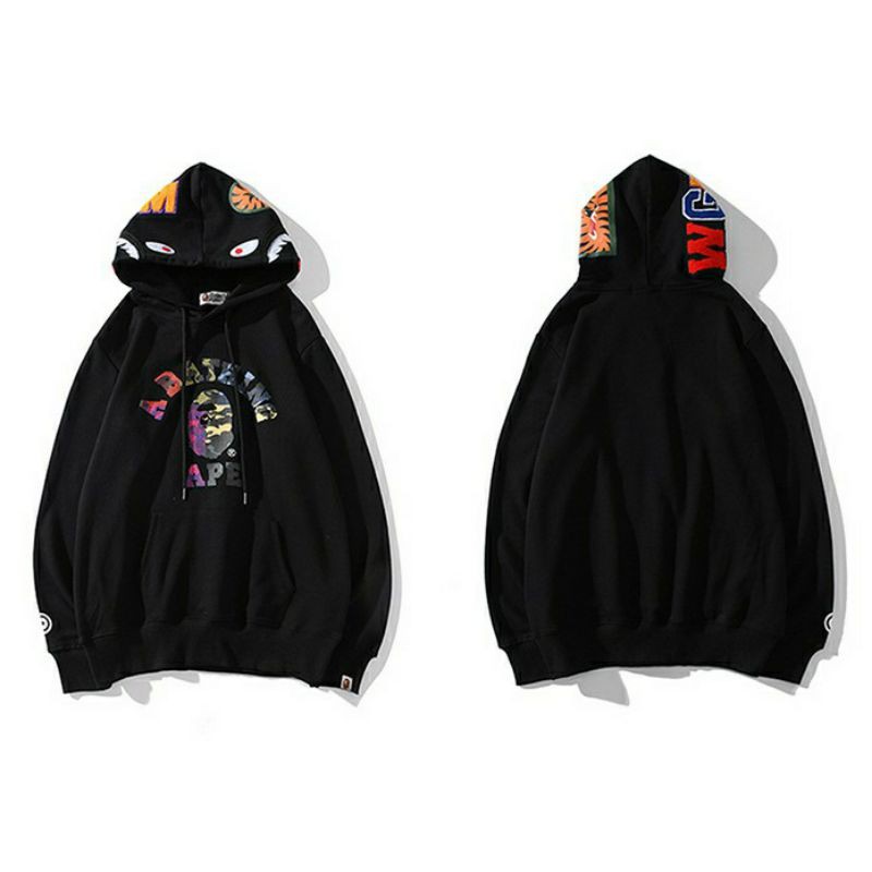 Áo Hoodie Bape màu đen Hàng siêu cấp