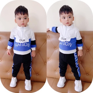 Bộ thể thao nỉ da cá cho bé cực chất