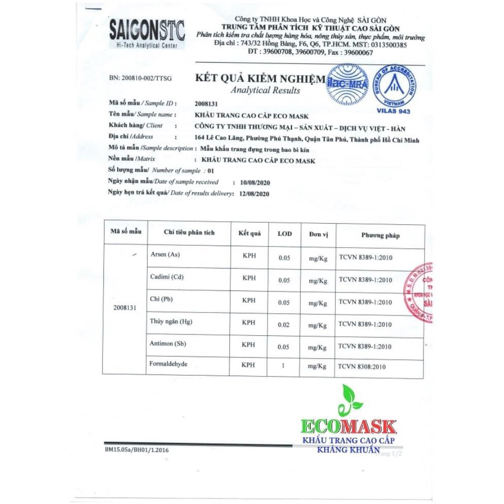 Khẩu trang y tế 4 lớp giấy kháng khuẩn Ecomask hàng công ty Việt Hàn hộp 50 cái (inbox chọn màu)