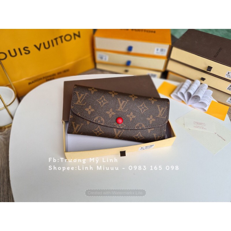 Ví dài hoa nâu cúc màu