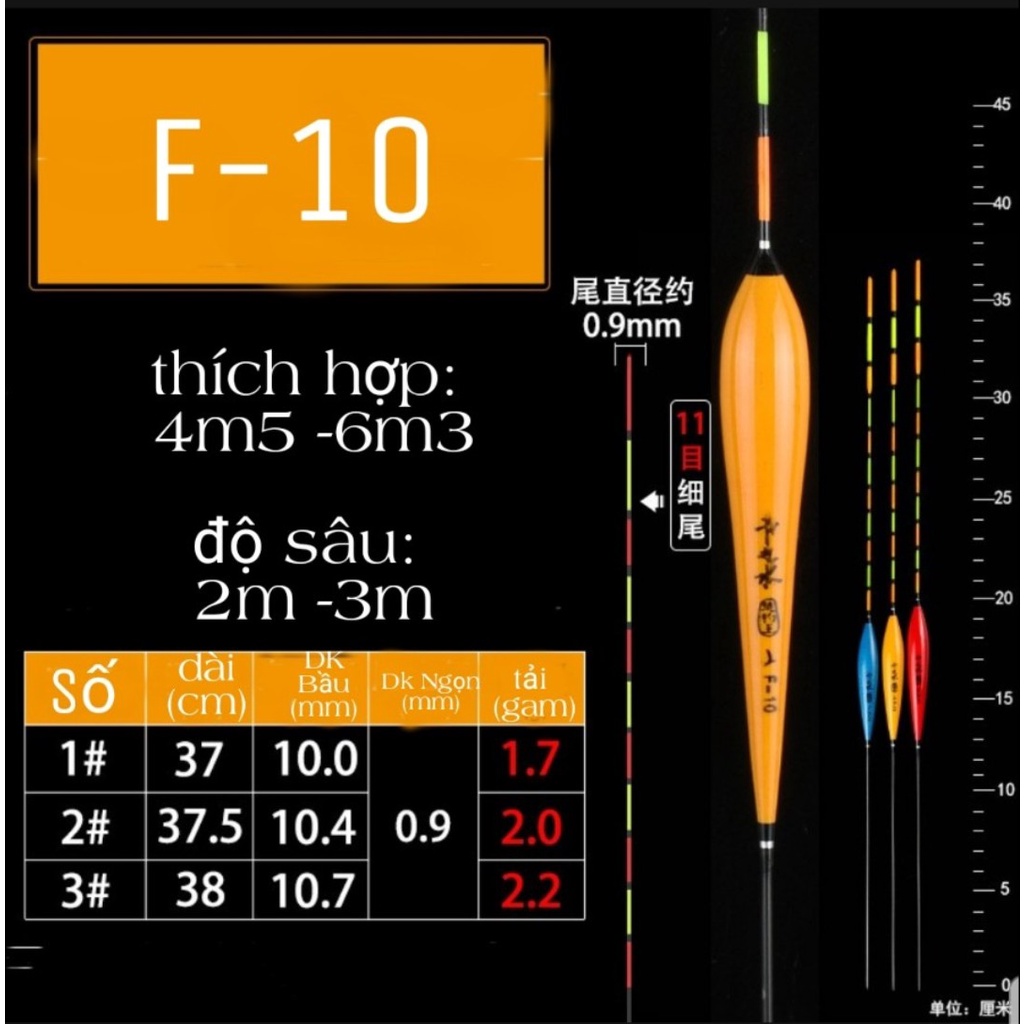Phao Câu Đài_ Bộ 3 Phao Câu Đài Nano _ Phao Kim Câu Cá