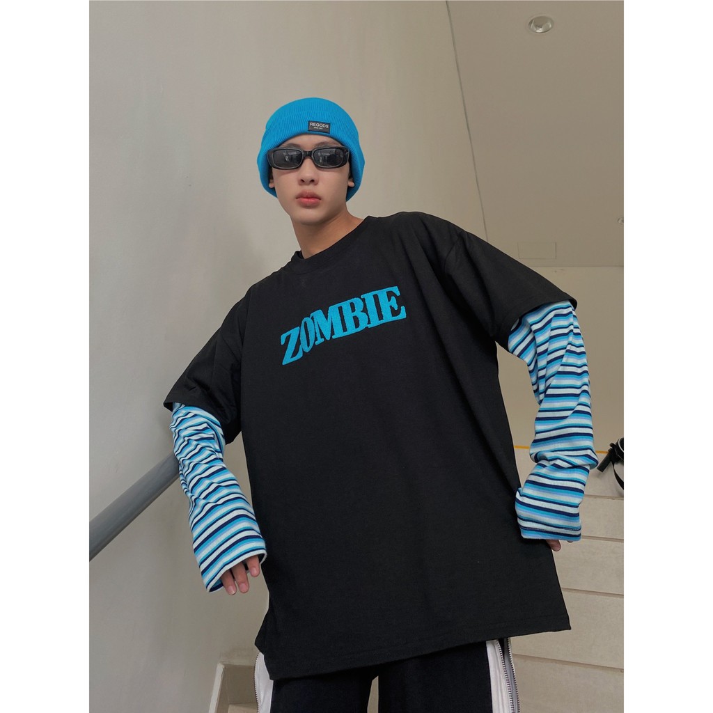 Áo ZOMBIE® Blue Stripes Sweater - Black