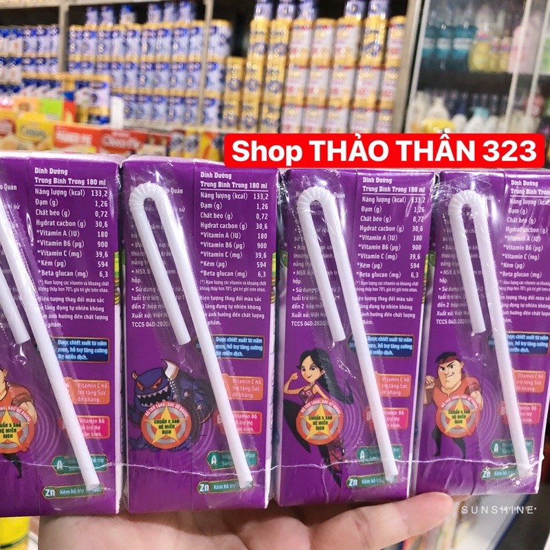 ❤CÓ THẺ ĐỔI QÙA HOT- Sữa Kun 6 Vị 180ml (1lốc x 4hộp)