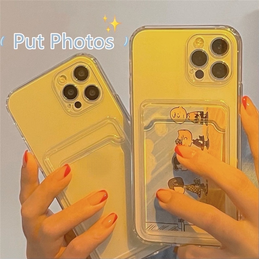 Ốp điện thoại thiết kế ngăn đựng thẻ thời trang cho Iphone 13 12 11 Pro Max 13 12 Mini SE2020 X XR Xs Max 8 7 6 6s Plus