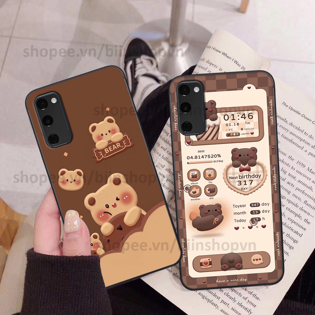 Ốp Samsung S20 Fe in hình gấu chocolate kẹo ngọt siêu đẹp siêu xinh