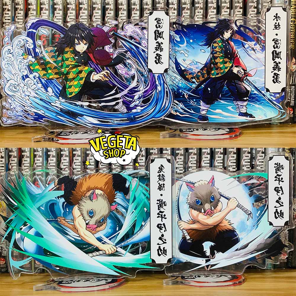 Mô Hình Tượng Standee Acrylic Mica 2 mặt Thanh Gươm Diệt Quỷ - Kimetsu No Yaiba Akaza Tokito Muichiro Zenitsu Muzan Giyu