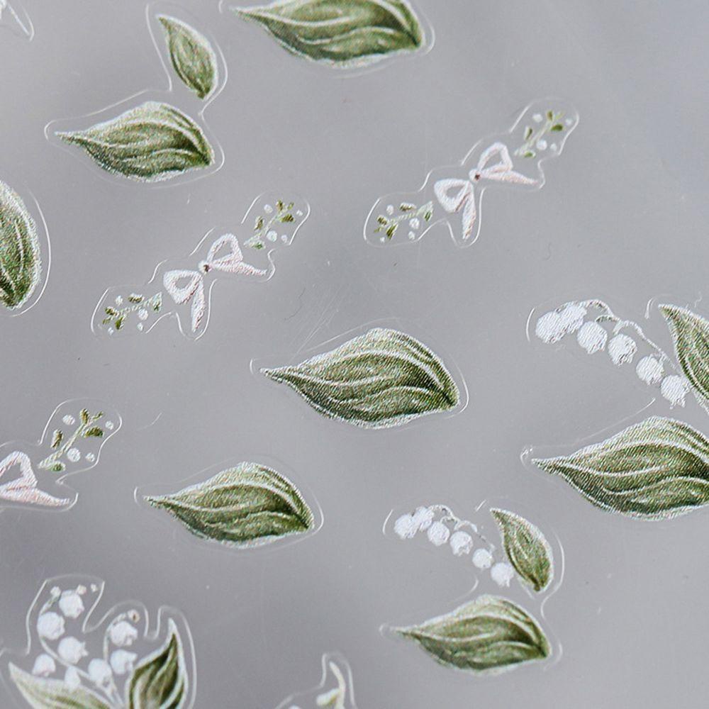 QQMALL Miếng Dán Trang Trí Móng Tay Hình Hoa Lá Xinh Xắn