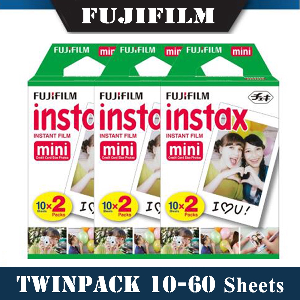 FILM INSTAX MINI Twin Pack (10-60TẤM) - Fujifilm - Giấy in máy ảnh lấy ngay Instax Mini