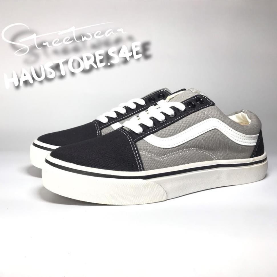 Giày thể thao old school xám đen full Box đủ size 36-43