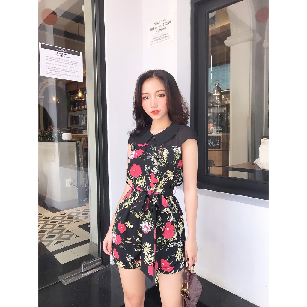 YELLOW TAG - Jum ngắn phối von thời trang trẻ dạ phố