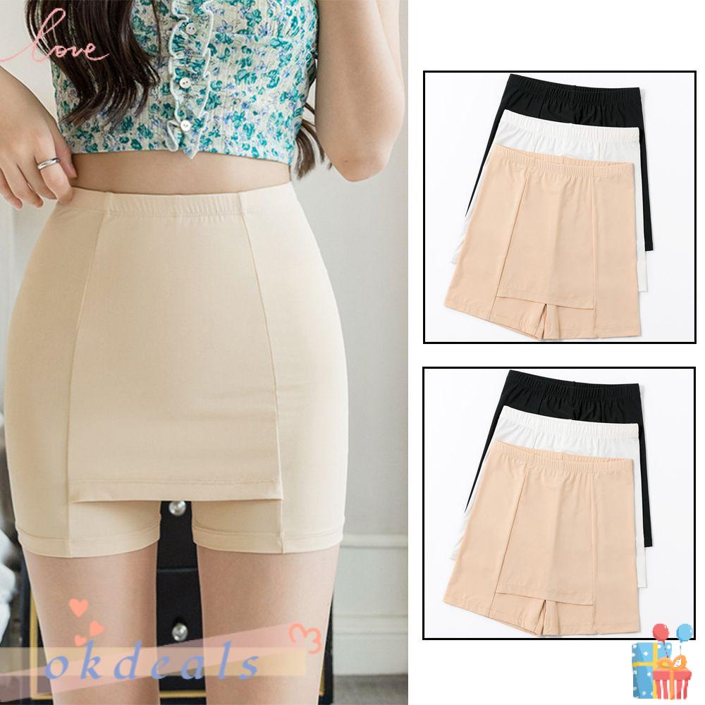 Quần Lót Boxer Lưng Cao Không Đường May Hai Lớp Thời Trang Mùa Hè Cho Nữ