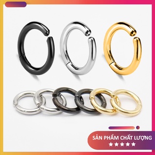 Khuyên tai nam nữ có kẹp tròn không cần bấm lỗ 10 12 14 mm, chất liệu thép titan siêu bền không gỉ [ẢNH, VIDEO THẬT]