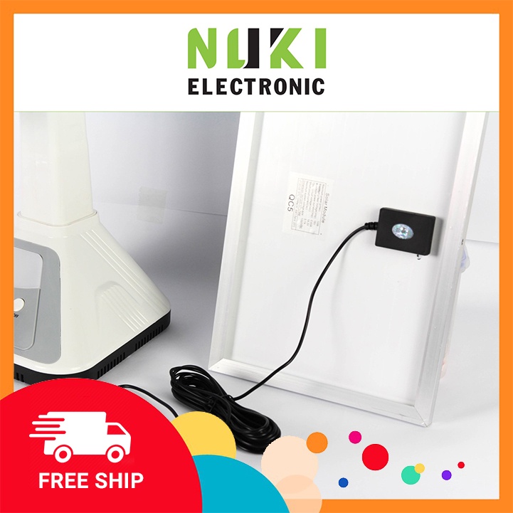 [NOWSHIP - GRAB] Quạt năng lượng mặt trời để bàn sạc tích điện Nuki 316