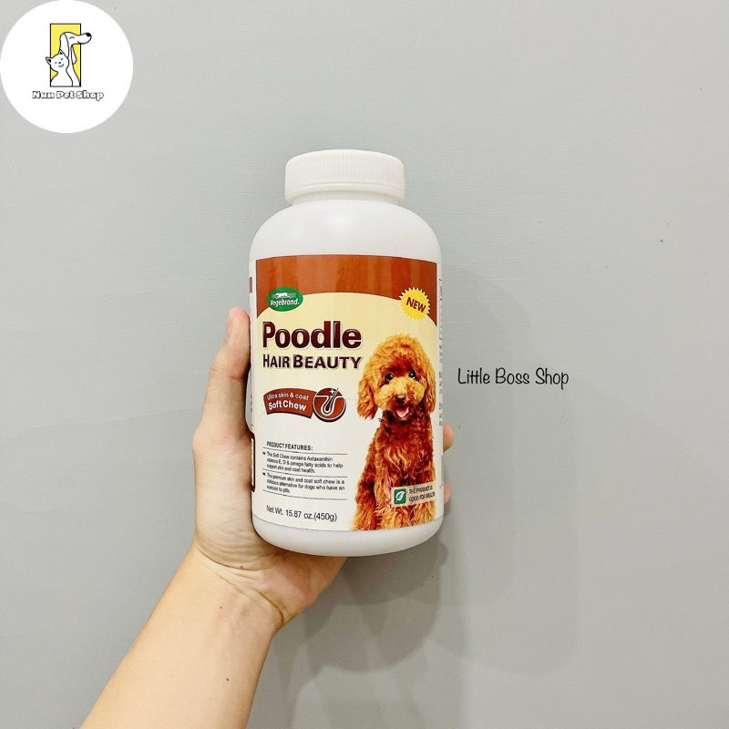 Hộp 500 viên nhai dưỡng lông cho chó Poodle - Poodle Hair Beauty