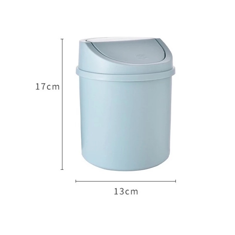 Thùng Đựng Rác Mini Để Bàn Có Nắp Bằng Nhựa Tiện Dụng Cho Nhà Bếp / Phòng Tắm