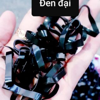  (25gam) 1 túi thun cột tóc đại (màu/trong/đen)