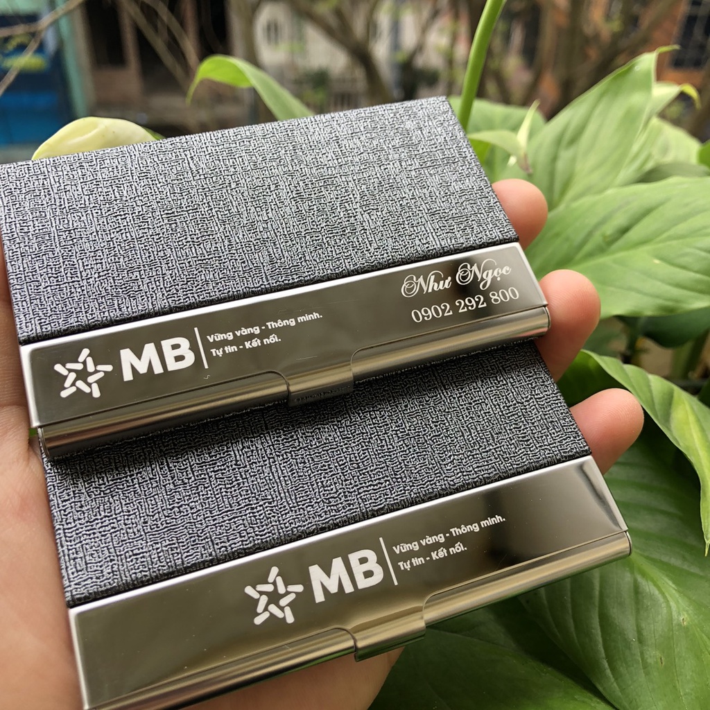 Ví đựng thẻ ATM, name card, card visit cao cấp bằng thép không rỉ khắc theo yêu cầu HC05