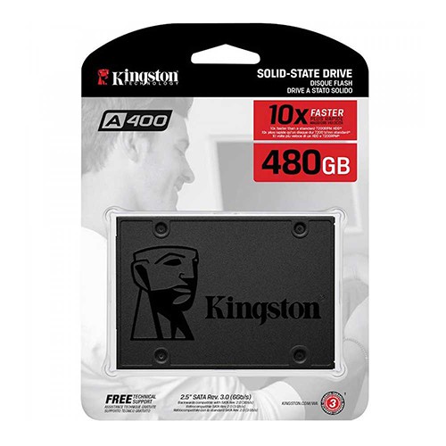 Ổ cứng SSD Kingston SA400 480Gb Bảo hành 36T Chính hãng Vĩnh Xuân và Viết Sơn phân phối