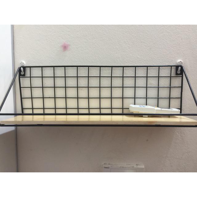 Kệ Gỗ Để Đồ Khung Thép, Kệ Treo Tường Decor Thích Hợp Cho Mọi Không Gian (Tặng Kèm Miếng Dán Hoặc Đinh Treo)