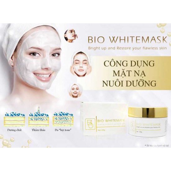 BIO WHITE MASK | Mặt nạ nuôi dưỡng da sáng mịn “bật tone” .