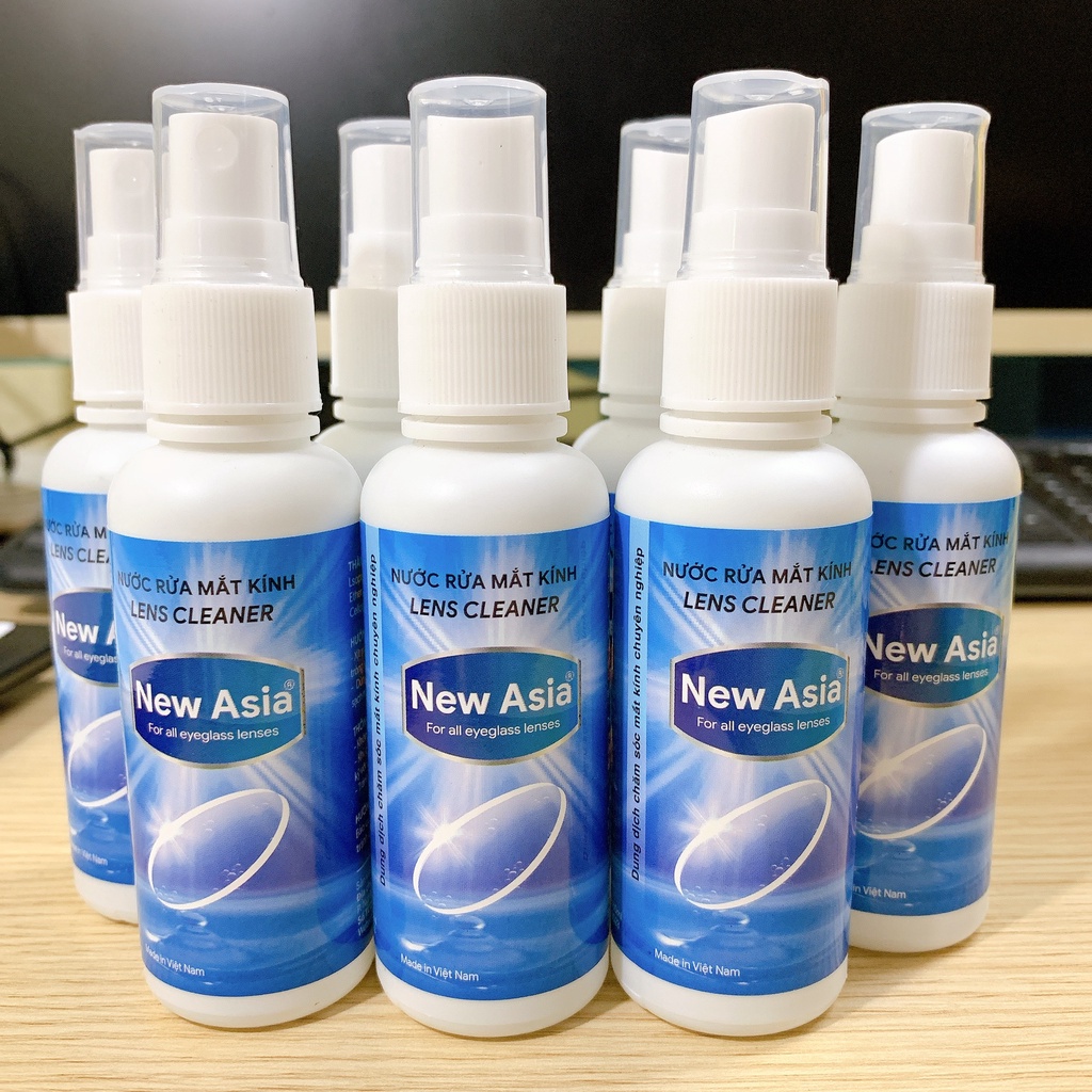Nước rửa kính mắt dạng xịt lens cleaner New Asia 60ml
