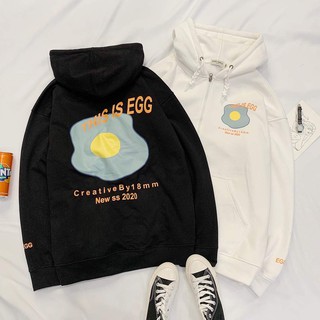 Áo Khoác Nỉ Bông EGGS In Quả Trứng Unisex (Ảnh Thật)