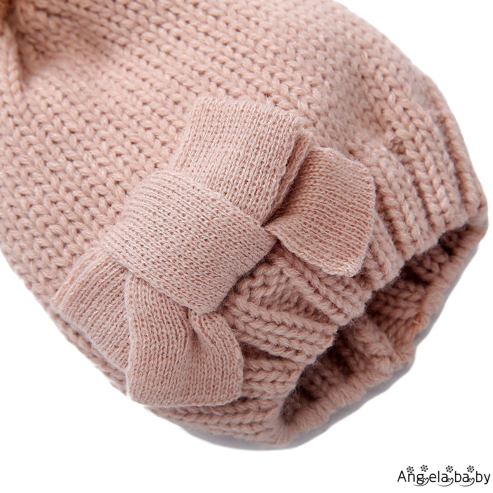 Mũ len kèm găng tay chất liệu ấm áp thoáng khí bảo vệ cho bé