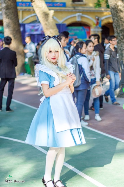 Váy xanh hầu gái alice maid