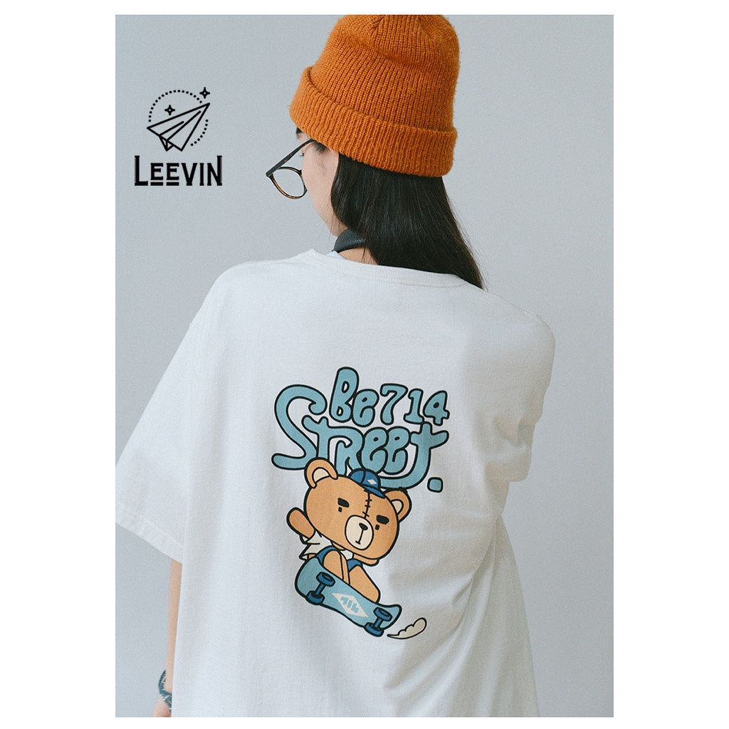 Áo Thun Nam Nữ 714 STREET Trượt Ván Unisex - Kiểu áo phông nữ nam form rộng tay lỡ Ulzzang - Leevin Store