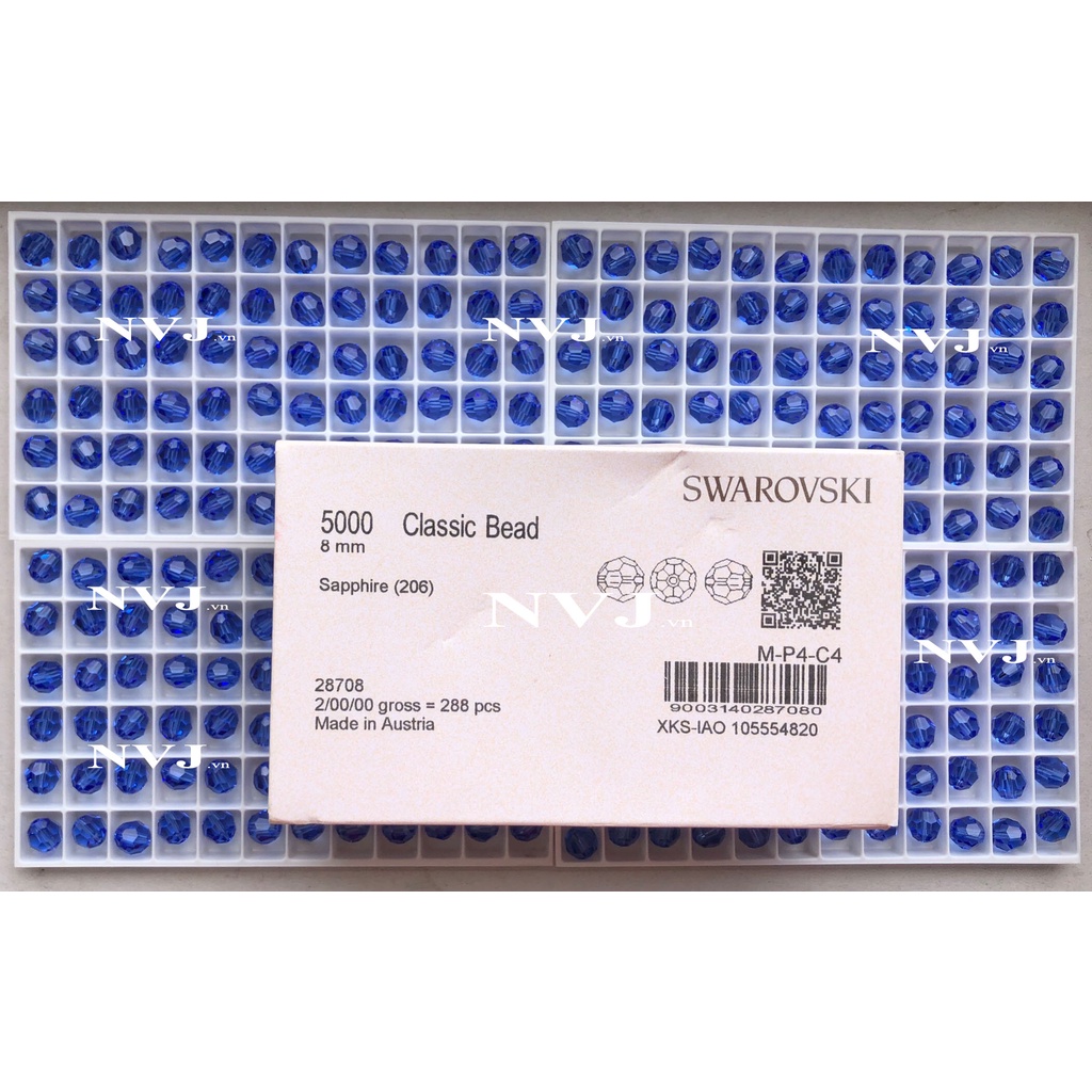 Pha lê Swarovski - hạt tròn 8ly nhiều màu tùy chọn 5000 - PhaleAo