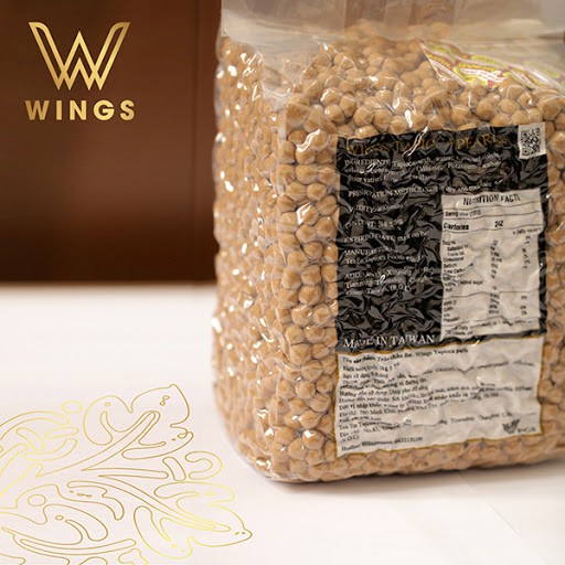 Trân châu đen caramel Wings (Hàng Việt Nam/Đài Loan) loại 3kg (Nấu dẻo, dai, đàn hồi tốt)