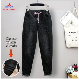 Quần jean big size nữ ( hình thật)