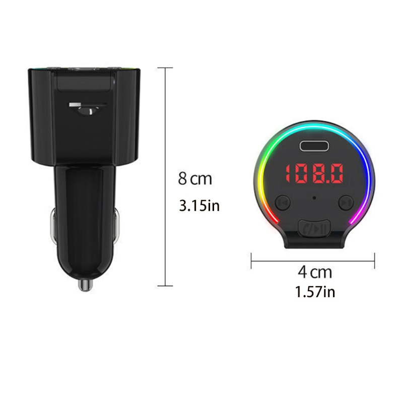 Tẩu Sạc Nhanh Hai Cổng Bluetooth Chơi Nhạc MP3 Thẻ TF Cho Xe Hơi