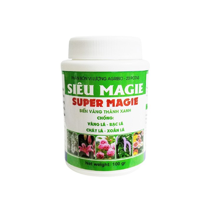 Phân bón siêu magie giúp cây xanh lá, chống vàng lá, bạc lá, xoắn lá 100g