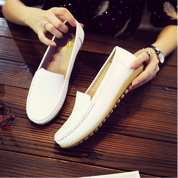 Giày slip on nữ, Giày Moca Nữ - giày lười da nữ cao cấp GN03 | BigBuy360 - bigbuy360.vn