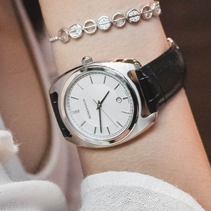 Đồng hồ Unisex Romanson Watch TL1269MWWH kính chống xước, dây da, máy thụy sĩ cao cấp chính hãng