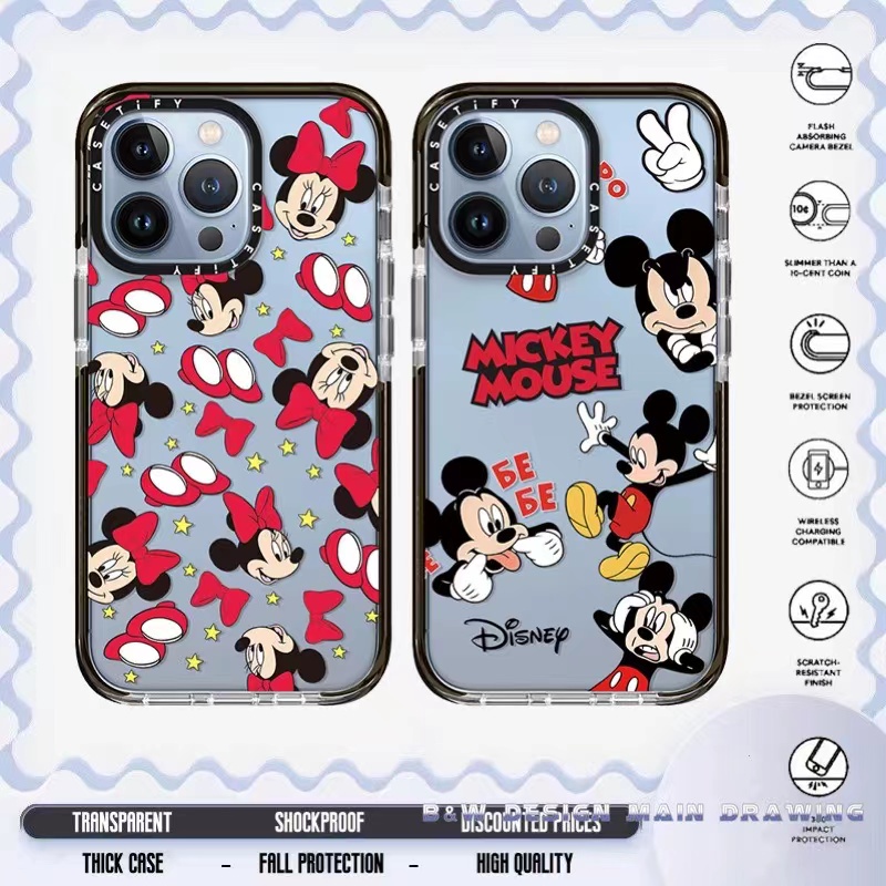 Ốp Điện Thoại In Hoạt Hình Mickey Minnie Cho iPhone 14 13 12 11 Pro MAX IX XS MAX XR 6 6sPlus 7 8 Plus