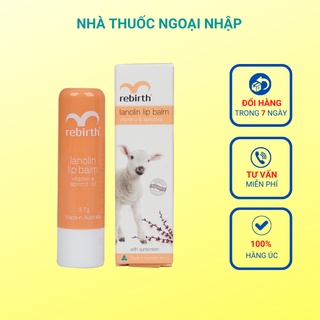 Son dưỡng môi (3.7g) nhau thai cừu Rebirth Lanolin Lip Balm, Úc